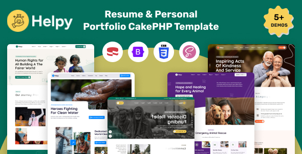 helpy-charity-and-fundraising-cakephp-template.jpg Helpy - Charity And Fundraising CakePHP Template - Image 1