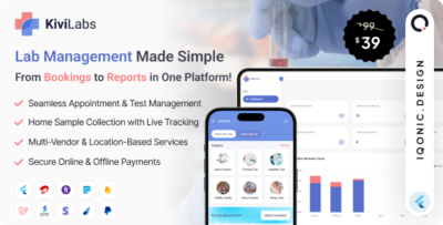 KiviLabs - Multi-Vendor Medical Lab & Home Sample Collection | Laravel & Flutter