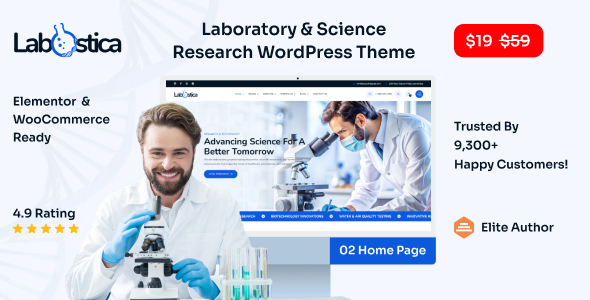 Labstica - Laboratory & Science Research WordPress Theme Labstica - Laboratory & Science Research WordPress Theme