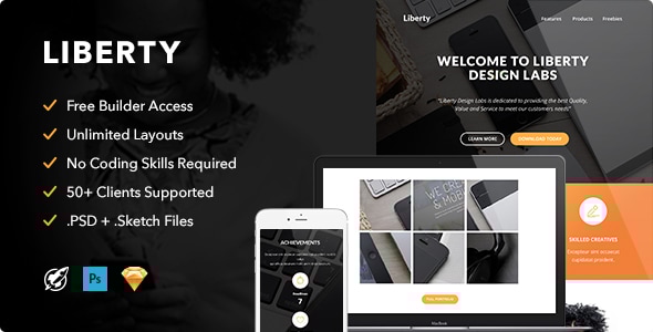 Liberty - Responsive Email + Themebuilder Access Liberty - Responsive Email + Themebuilder Access