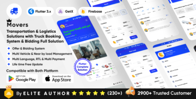 MoversPro - Truck Booking System - Transport & Logistics Solutions - Bidding Flutter Full Solution