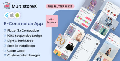 MultistoreX - Flutter App UI Kit for Ecommerce Business