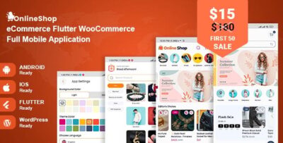 Online Shop - eCommerce Flutter WooCommerce Full Mobile Applicaton