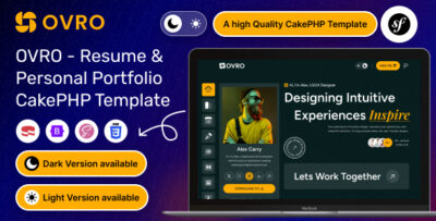 Ovro - Resume & Personal Portfolio CakePHP Template