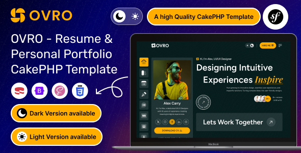 Ovro - Resume & Personal Portfolio CakePHP Template Ovro - Resume & Personal Portfolio CakePHP Template