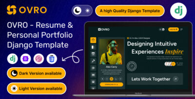 Ovro - Resume & Personal Portfolio Django Template