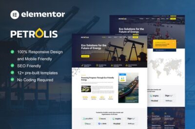 Petrolis - Oil Company & Industrial Elementor Pro Template Kit