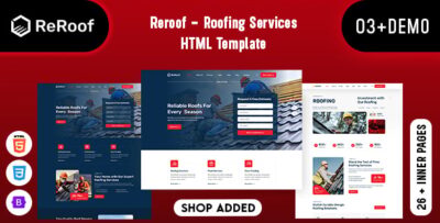 Reroof – Roofing Services HTML Template