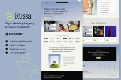 Russa - Digital Marketing & Agency Elementor Template Kit