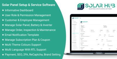 SolarHub SaaS - Solar Panel Setup & Service Software