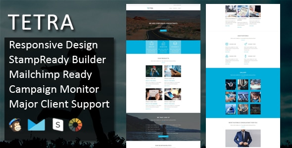 TETRA - Multipurpose Responsive Email Template + Stampready Builder TETRA - Multipurpose Responsive Email Template + Stampready Builder