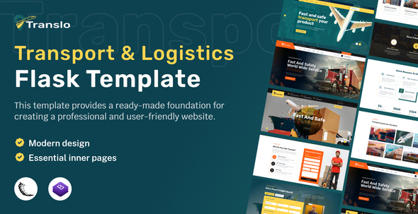 Translo - Transport and Logistics Flask Template Translo - Transport and Logistics Flask Template