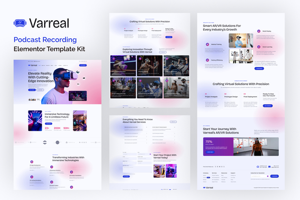 Varreal - Virtual & Augmented Reality Engineering Elementor Template Kit Varreal - Virtual & Augmented Reality Engineering Elementor Template Kit
