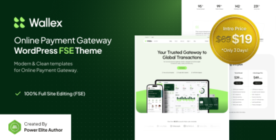 Wallex - Online Payment Gateway FSE WordPress Theme