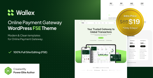 Wallex - Online Payment Gateway FSE WordPress Theme Wallex - Online Payment Gateway FSE WordPress Theme