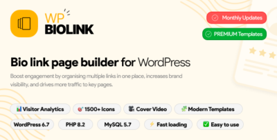 WP BioLink - Bio Links Page Builder for WordPress