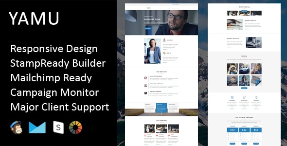 Yamu - Multipurpose Responsive Email Template + Stampready Builder Yamu - Multipurpose Responsive Email Template + Stampready Builder