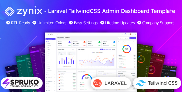 Zynix - Laravel TailwindCSS Admin Dashboard Template Zynix - Laravel TailwindCSS Admin Dashboard Template