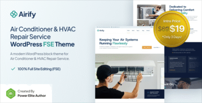 Airify - HVAC Repair Service FSE WordPress Theme