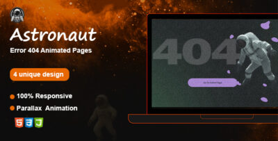 Astronaut – Error 404 Animated Pages