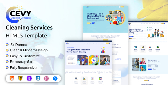 Cevy - Cleaning Service Company HTML5 Template Cevy - Cleaning Service Company HTML5 Template