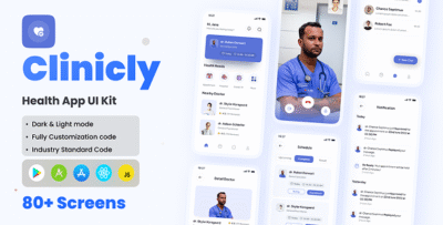 Clinicly - Health App React Native Expo Ui Kit