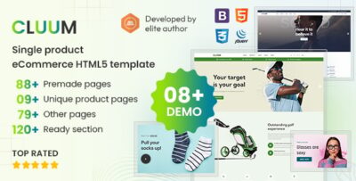 Cluum - Single Product Multipurpose Bootstrap 5 HTML eCommerce Template