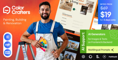 ColorCrafters - Painting, Building & Renovation WordPress Theme