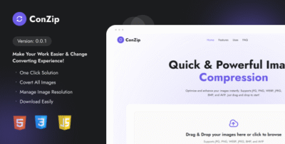 ConZip – Fast and Easy JPG, PNG, WebP, JPEG Image Compression & Conversion