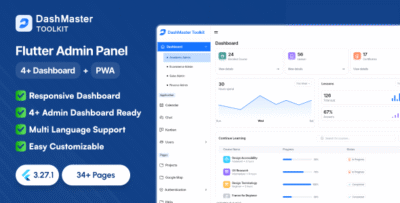 DashMaster Toolkit - Flutter Admin Dashboard with PWA & Multi-Platform Support