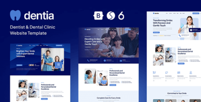 Dentia - Dentist & Dental Clinic Website Template