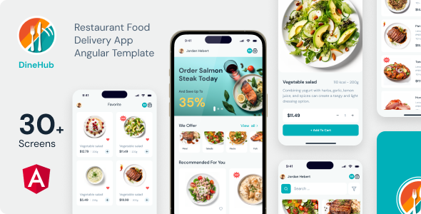 DineHub - Restaurant Food Delivery Angular Mobile App | PWA with Laravel Backend DineHub - Restaurant Food Delivery Angular Mobile App | PWA with Laravel Backend
