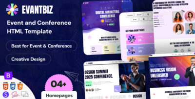 Evantbiz - Conference & Events HTML Template