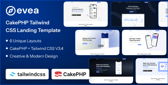 Evea - CakePHP App Landing Page Template Evea - CakePHP App Landing Page Template