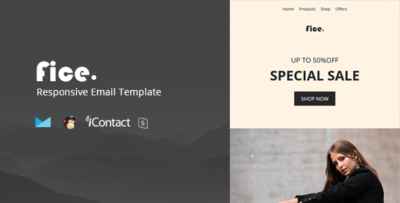 Fice - Ecommerce Responsive E-mail Template + Online Access