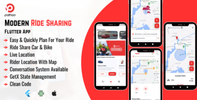 Find Rider - Modern Ride Sharing Flutter App UI Template