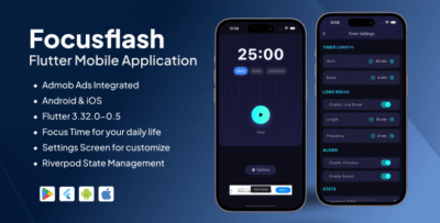 Focus Flash – Productivity & Pomodoro App & Google Admob Ads