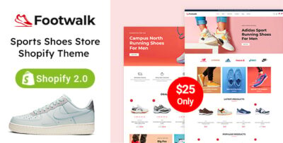 Footwalk - Sports Shoes Store Shopify 2.0 Responsive Theme