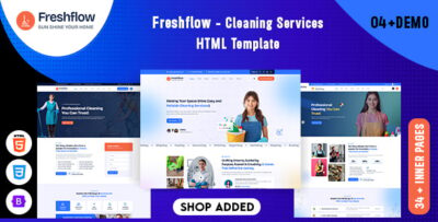 Freshflow - Cleaning Services HTML Template