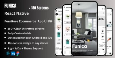 Funica - Furniture Ecommerce React Native CLI Ui Kit
