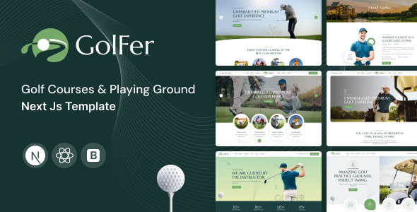 Golfer - Golf Club & Course React Next Js Template Golfer - Golf Club & Course React Next Js Template