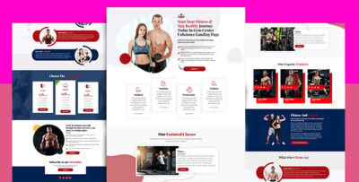 Gym Center - Fitness Unbounce Landing page