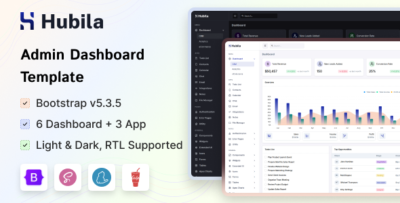 Hubila - Bootstrap Admin and Dashboard UI Kit