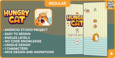 Hungry Cat (REGULAR) - ANDROID - BUILDBOX CLASSIC game