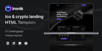 Ironik - ICO & Crypto Landing Page Template