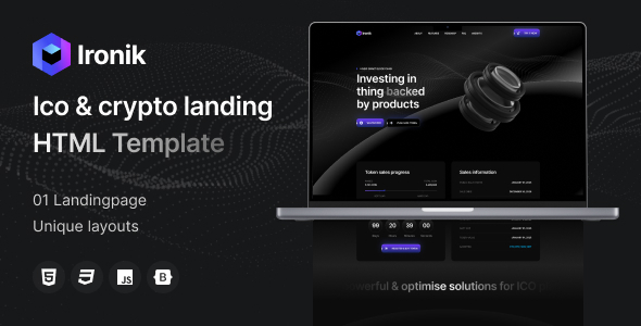 Ironik - ICO & Crypto Landing Page Template Ironik - ICO & Crypto Landing Page Template
