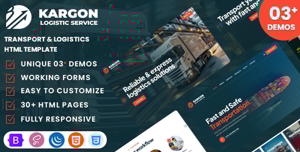 Kargon - Transport and Logistics HTML Template Kargon - Transport and Logistics HTML Template