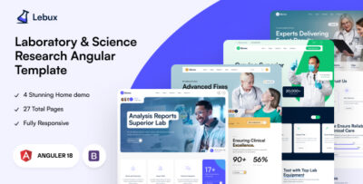Labux - Laboratory & Science Research Angular Template
