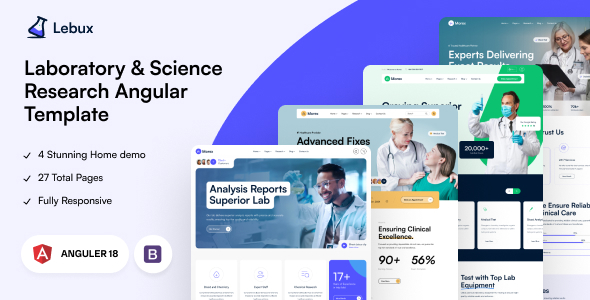Labux - Laboratory & Science Research Angular Template Labux - Laboratory & Science Research Angular Template