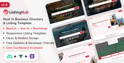 ListingHub - Vue Nuxt Js Business Directory & Listing Template